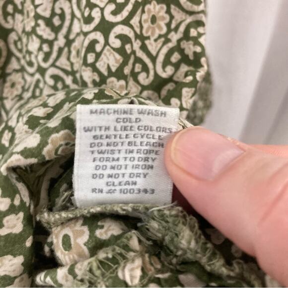 Dress Barn Moroccan pattern retro boho top 3/4 w/ bracelet sleeves peplum size L - Picture 6 of 7